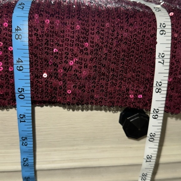 Lulus Glorious Vision Wine Red Sequin Strapless Wide-Leg Jumpsuit - Picture 11 of 12